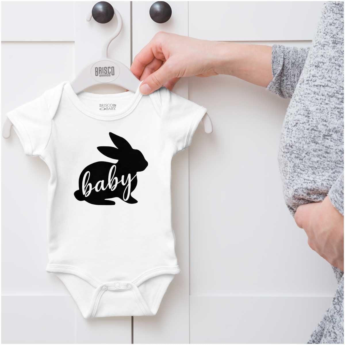 imageBrisco Brands Cute Easter Bunny Baby Spring Rabbit Baby Bodysuit Jumper GirlsWhite
