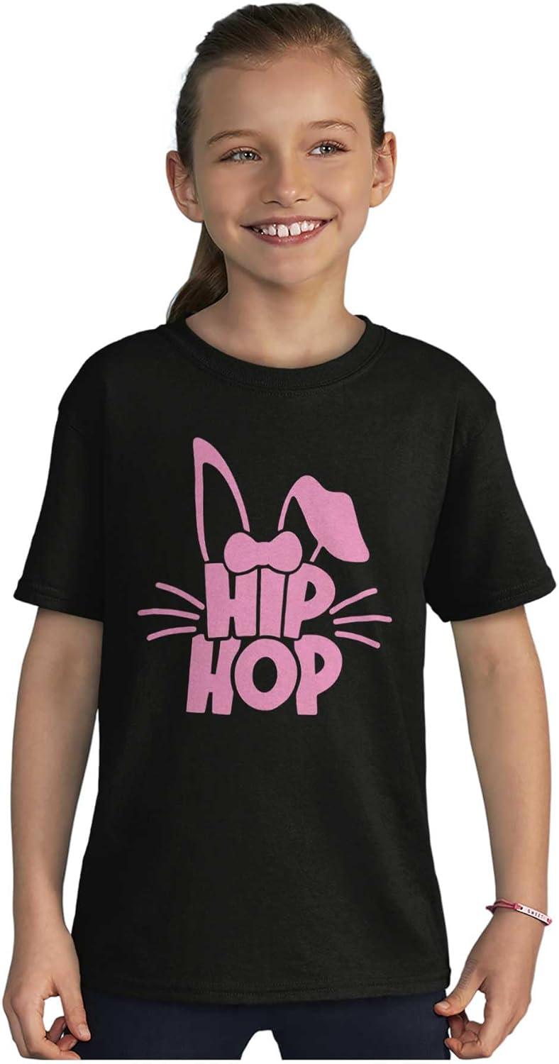 imageBrisco Brands Cute Easter Bunny Humor Hip Hop Pun Girls Kids T Shirt TeesBlack