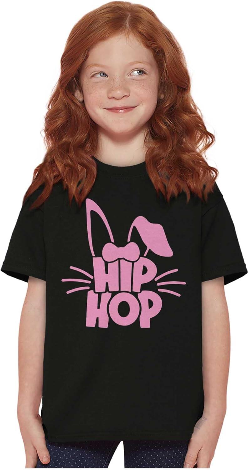 imageBrisco Brands Cute Easter Bunny Humor Hip Hop Pun Girls Kids T Shirt TeesBlack