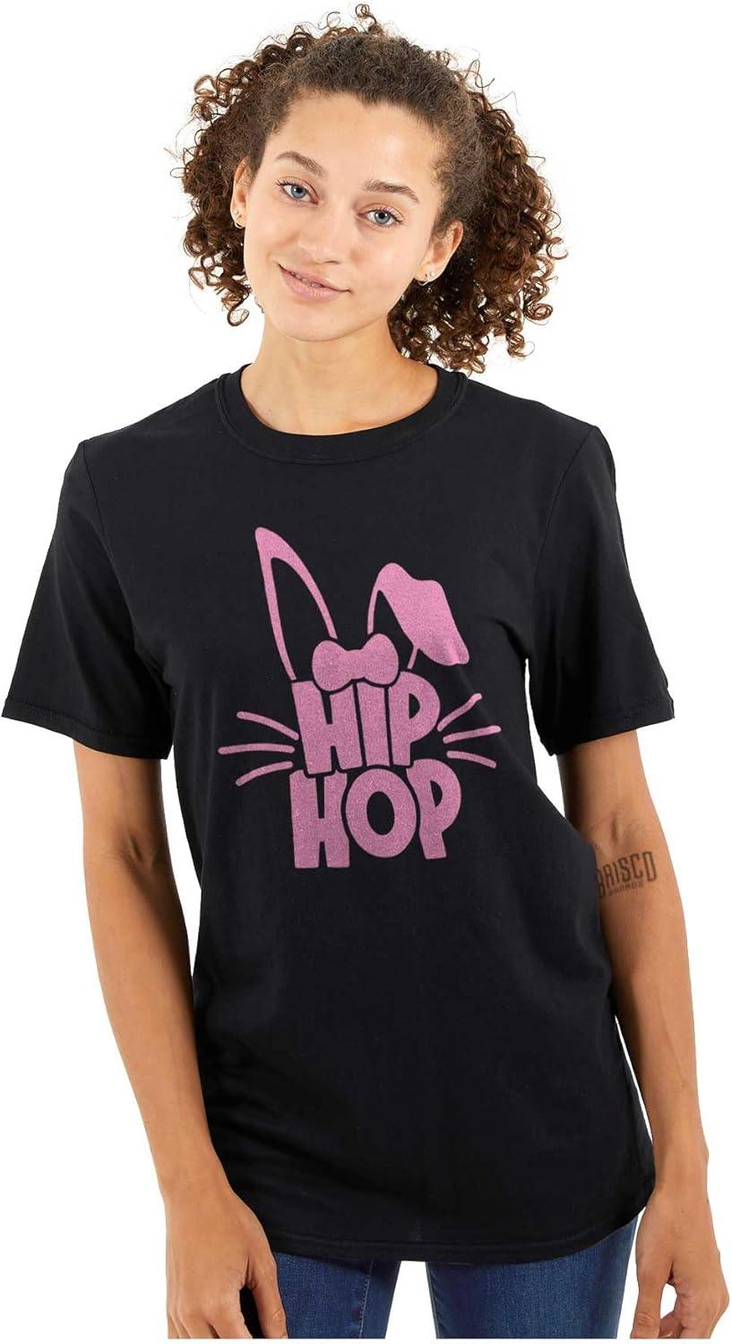 imageBrisco Brands Cute Easter Bunny Humor Hip Hop Pun Womens Graphic T Shirt TeesBlack