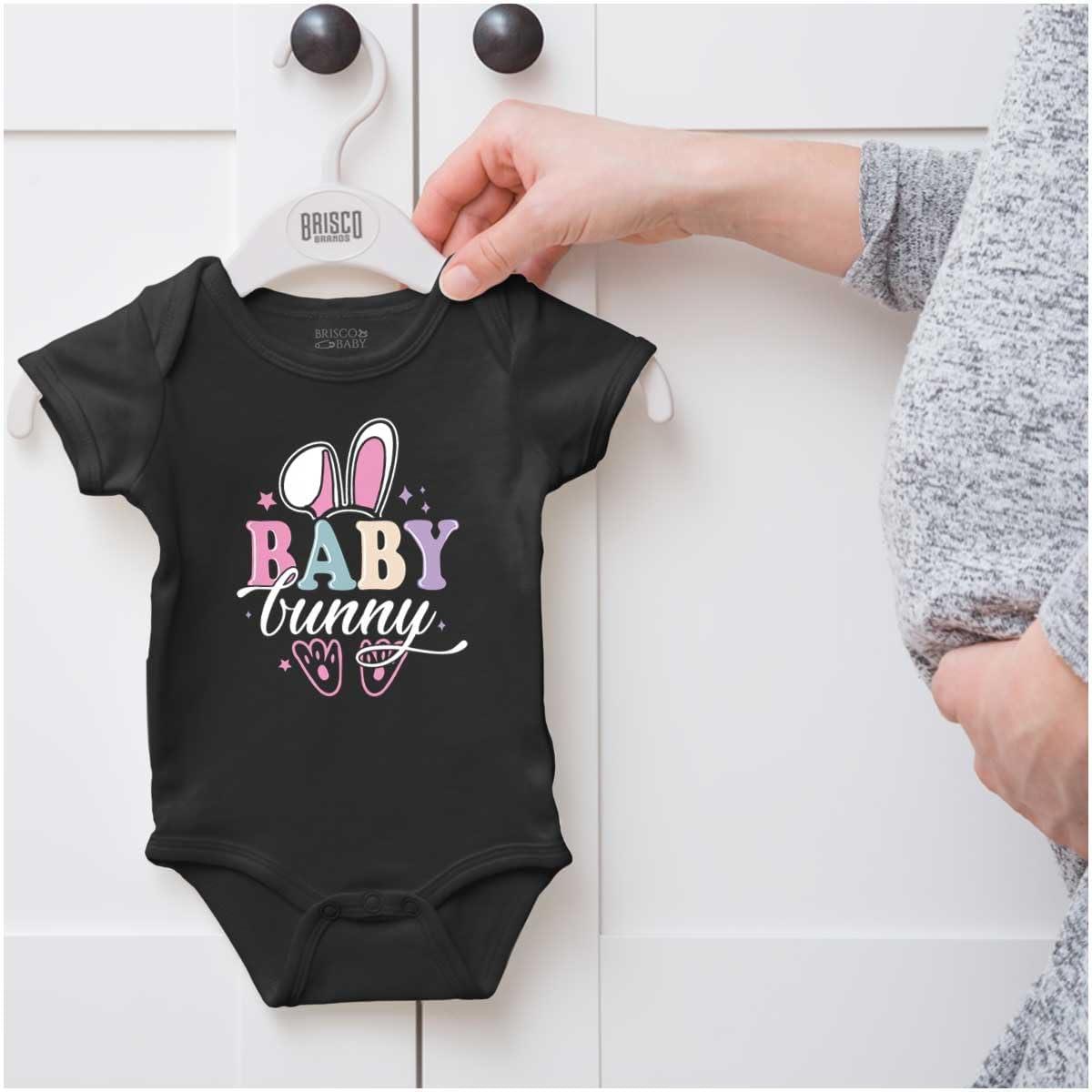 imageBrisco Brands Cute Spring Easter Baby Bunny Ears Baby Bodysuit Jumper GirlsBlack