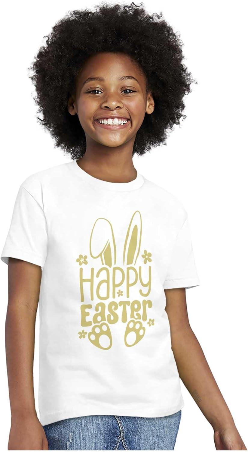 imageBrisco Brands Cute Spring Happy Easter Bunny Ears Girls Kids T Shirt TeesWhite