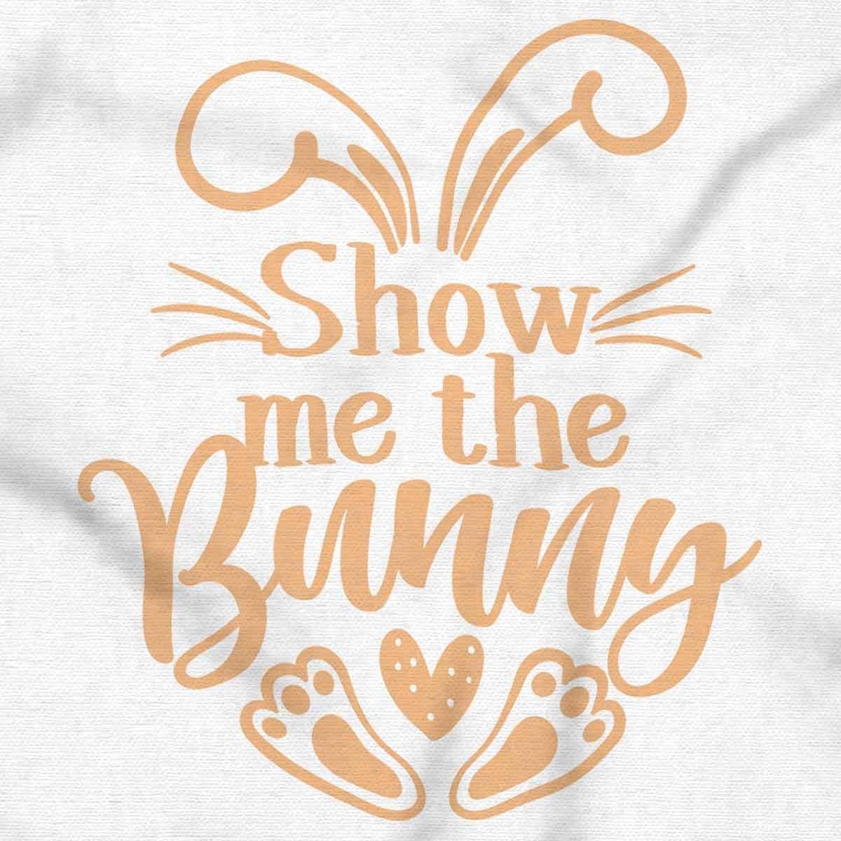 imageBrisco Brands Easter Humor Show Me The Bunny Toddler Baby Girl T ShirtWhite