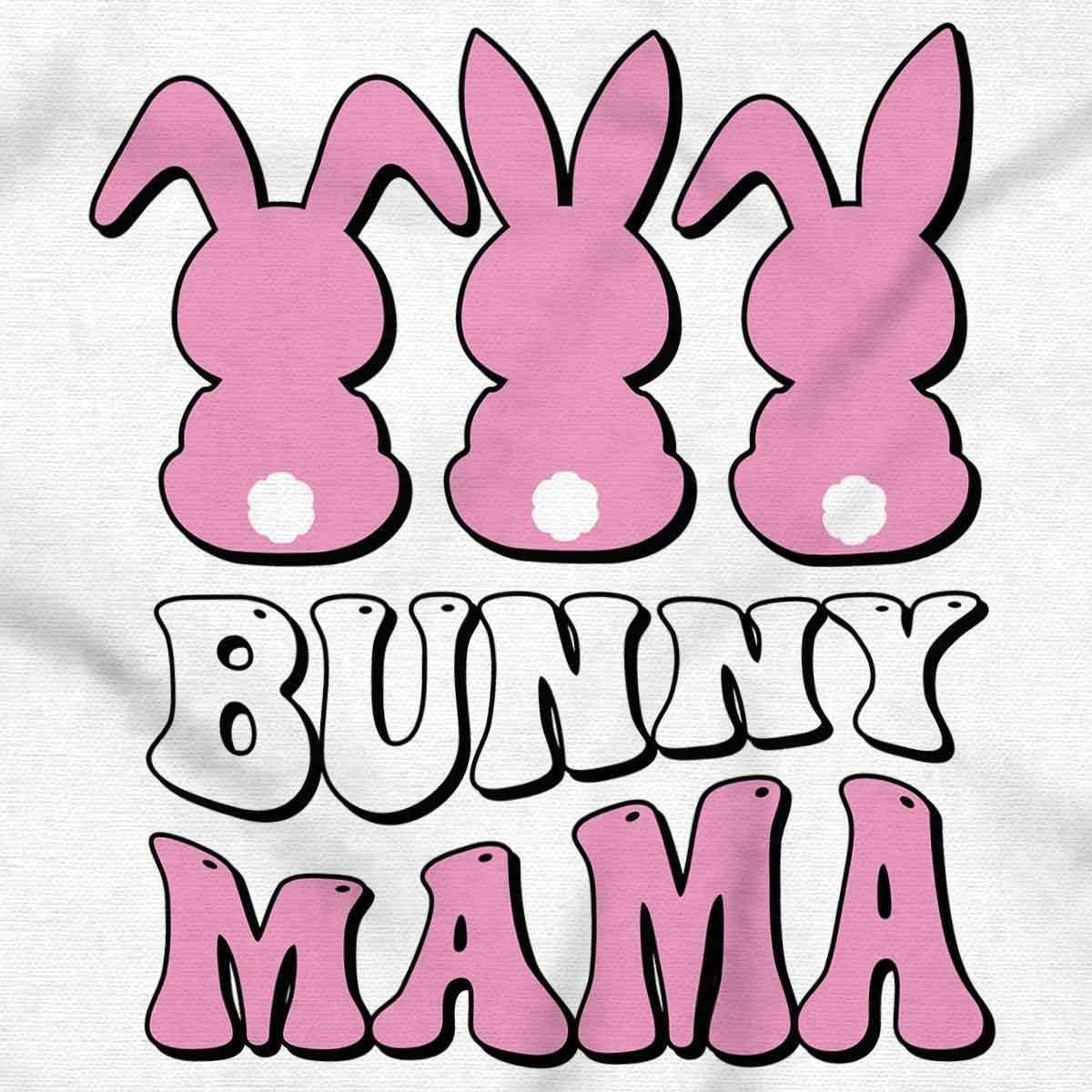 imageCute Easter Bunny Mama Rabbit Tails Womens Graphic T Shirt TeesWhite