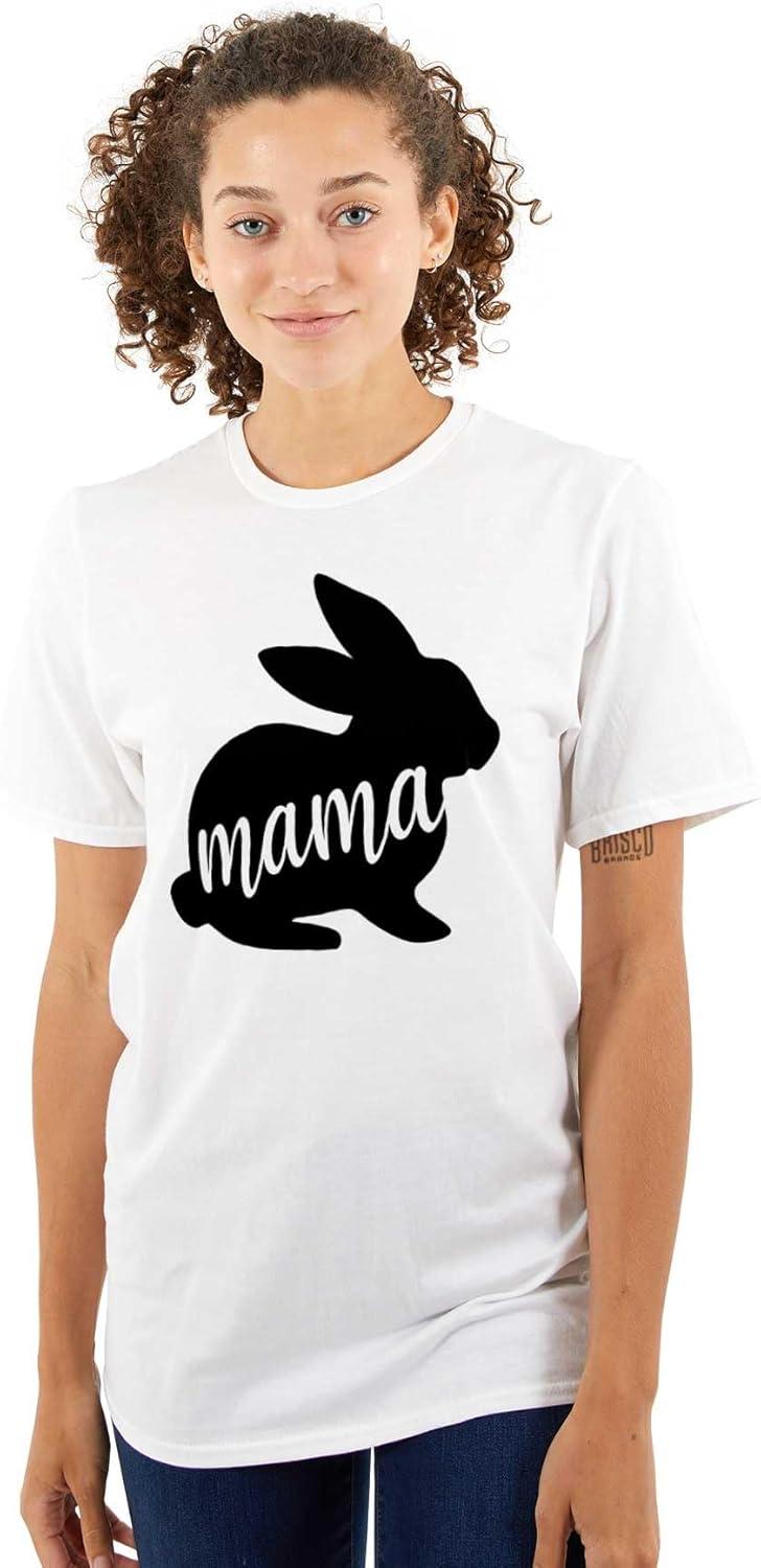 imageCute Easter Bunny Mama Spring Rabbit Womens Graphic T Shirt TeesWhite