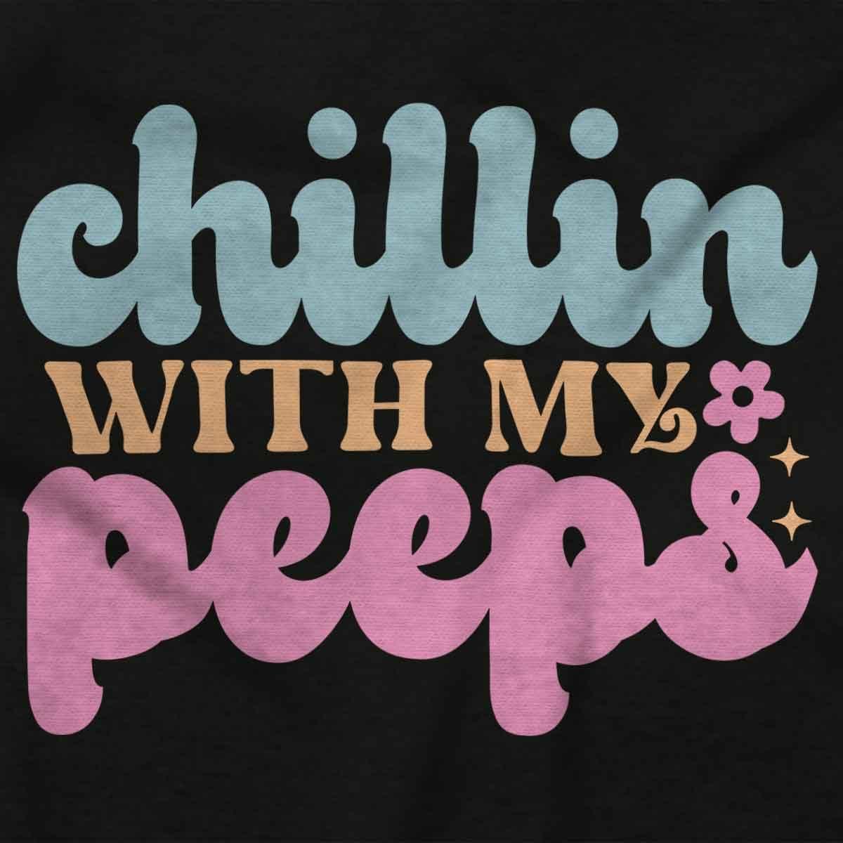 imageCute Easter Chillin with My Peeps Girls Kids T Shirt Tees