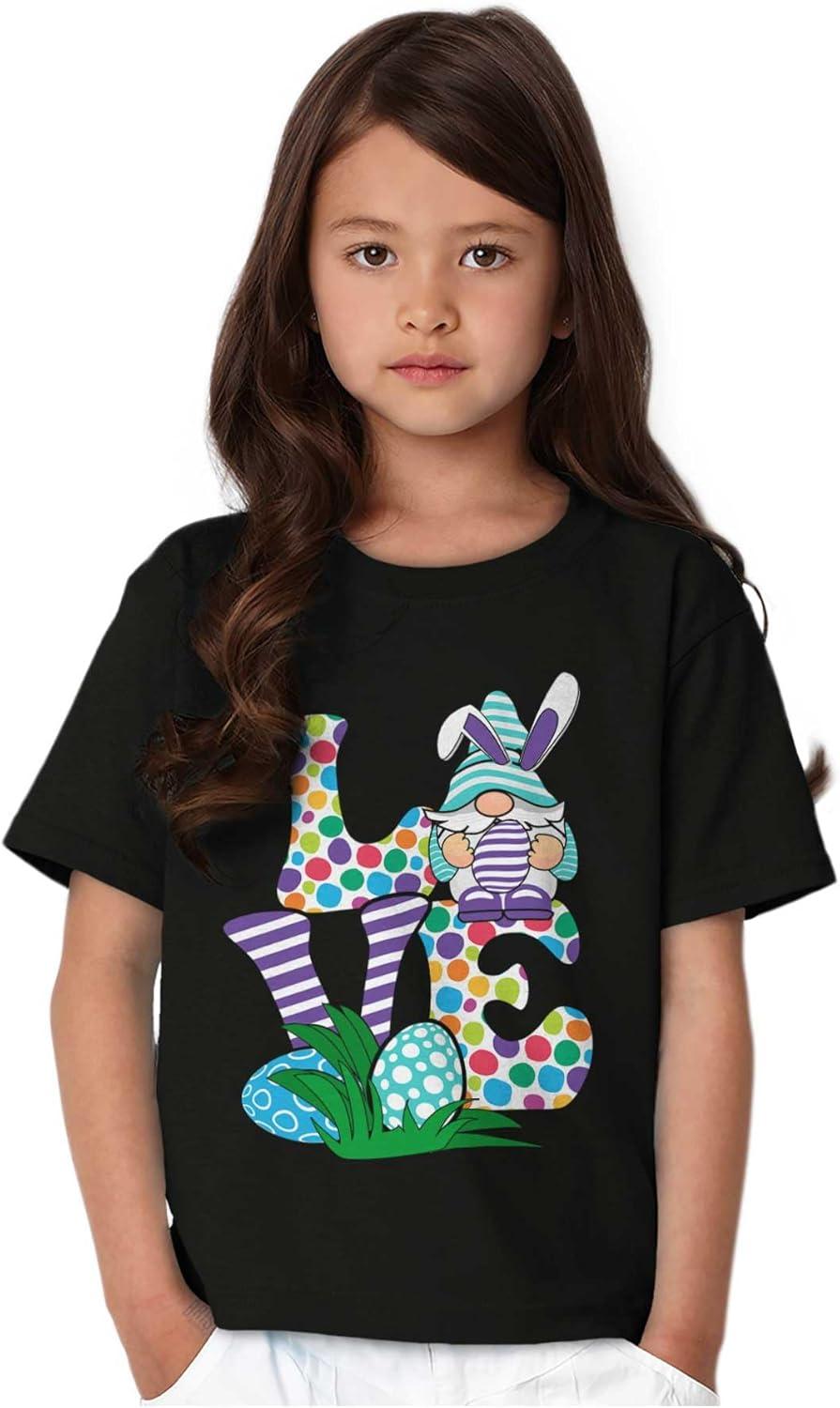 imageEaster Bunny Gnome Love Egg Hunt Girls Kids T Shirt Tees