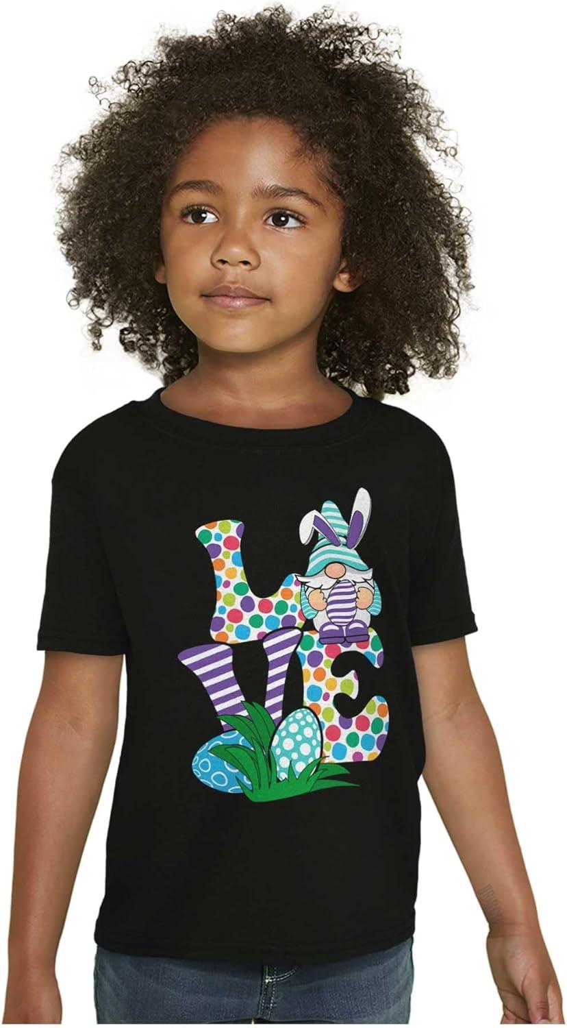 imageEaster Bunny Gnome Love Egg Hunt Girls Kids T Shirt Tees