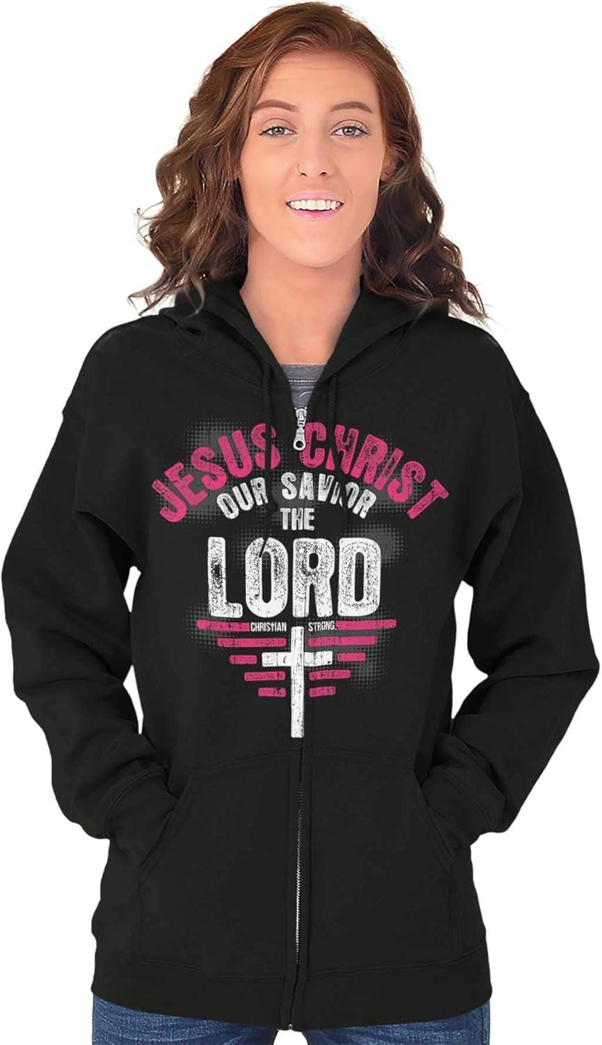 imageJesus Christ Our Savior Christian Zip Hoodie Sweatshirt Women