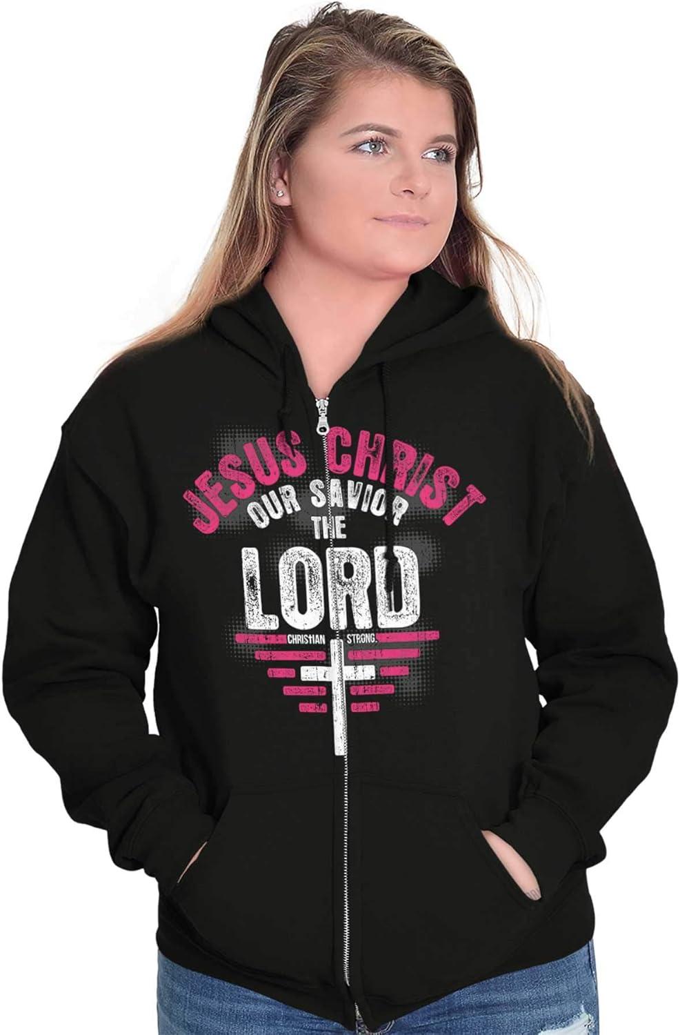 imageJesus Christ Our Savior Christian Zip Hoodie Sweatshirt Women