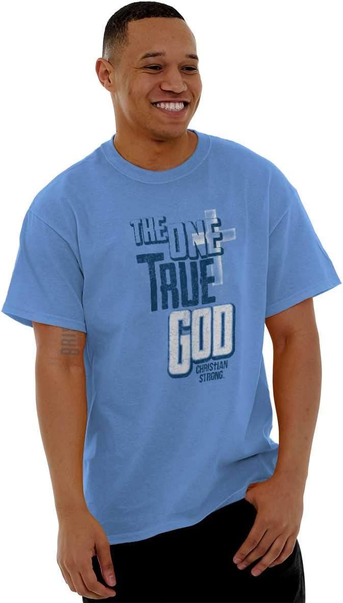 imageOne True God Christian Cross Graphic T Shirt Men or WomenCarolina Blue