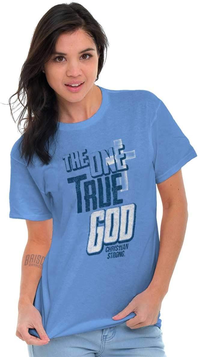 imageOne True God Christian Cross Graphic T Shirt Men or WomenCarolina Blue