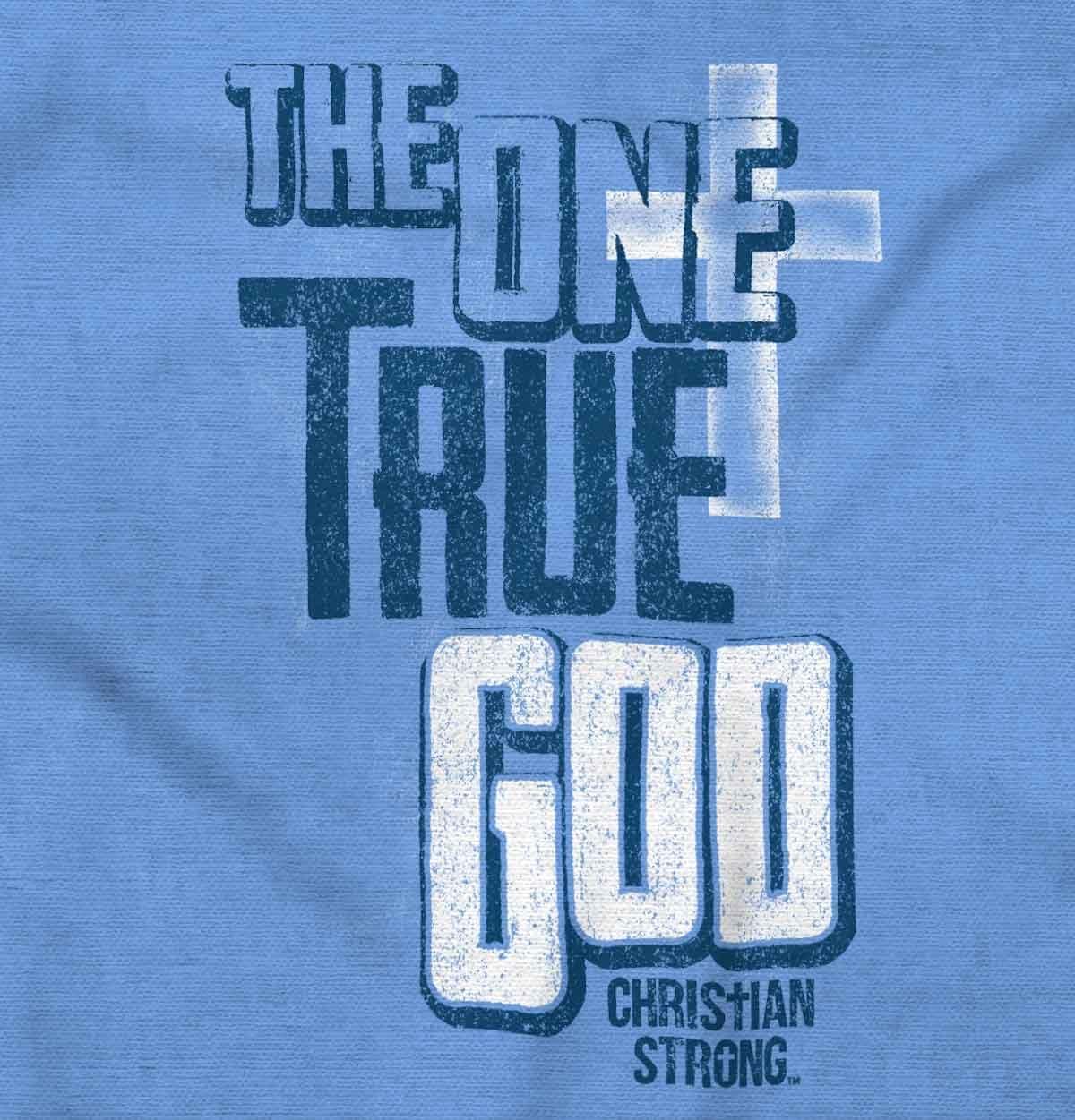 imageOne True God Christian Cross Graphic T Shirt Men or WomenCarolina Blue