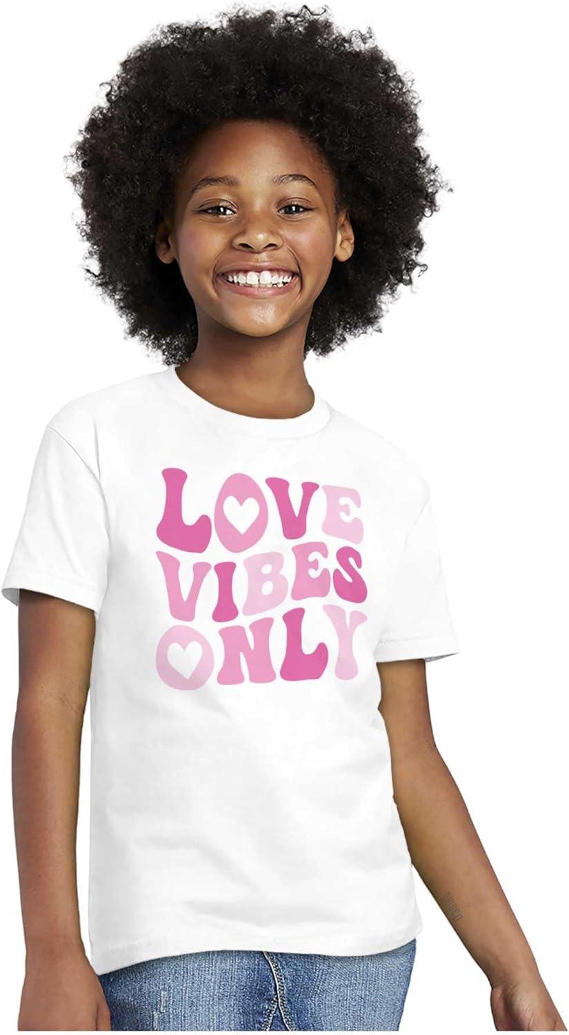 imageValentines Day Love Vibes Only Girls Kids T Shirt TeesWhite