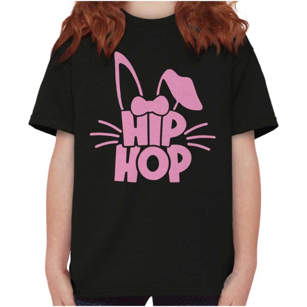 imageBrisco Brands Cute Easter Bunny Humor Hip Hop Pun Girls Kids T Shirt TeesBlack