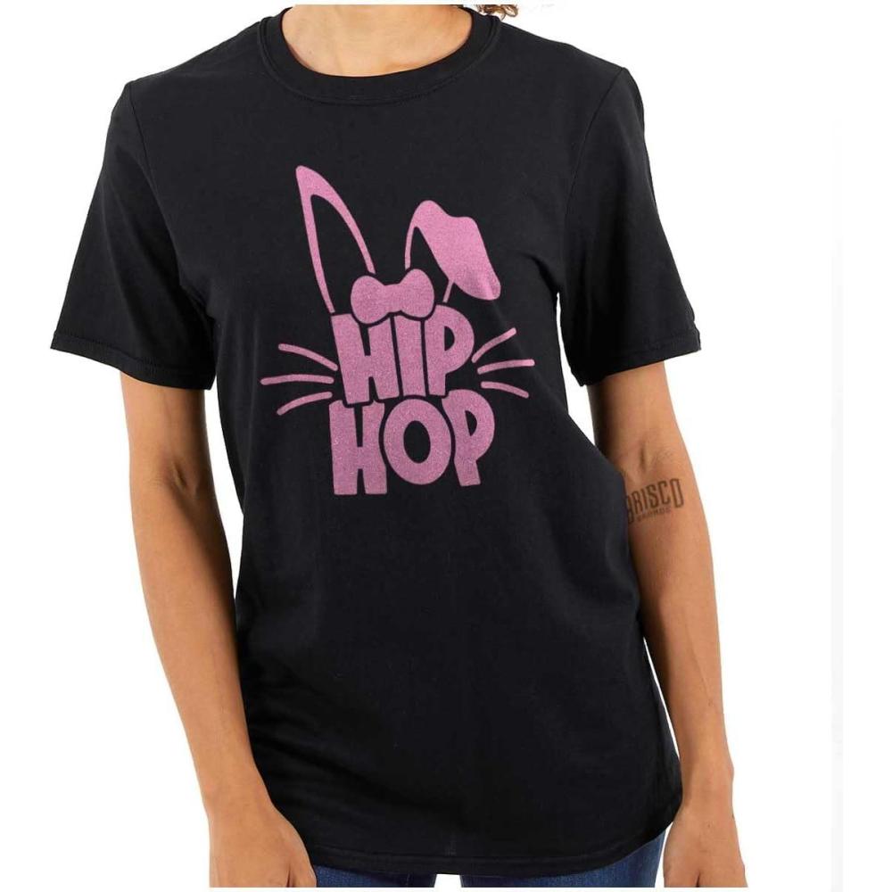 imageBrisco Brands Cute Easter Bunny Humor Hip Hop Pun Womens Graphic T Shirt TeesBlack