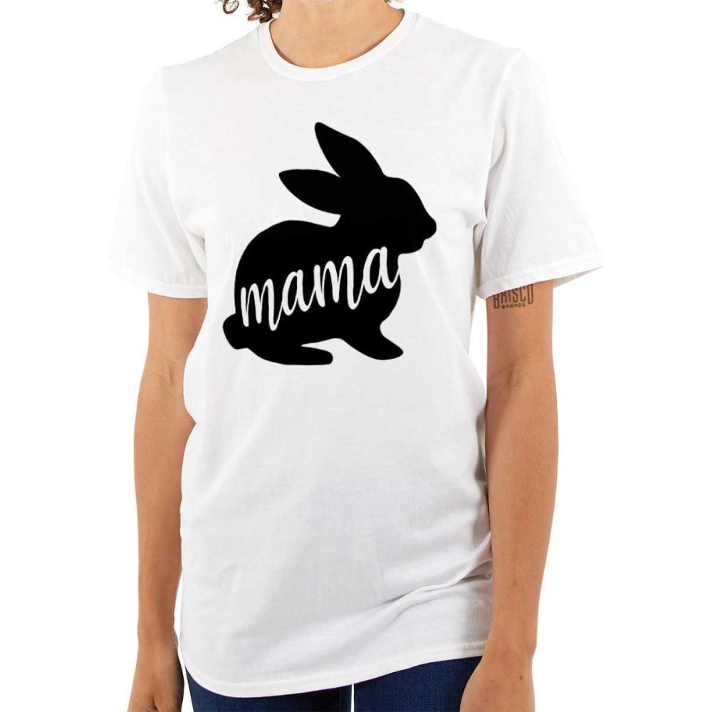 imageCute Easter Bunny Mama Spring Rabbit Womens Graphic T Shirt TeesWhite
