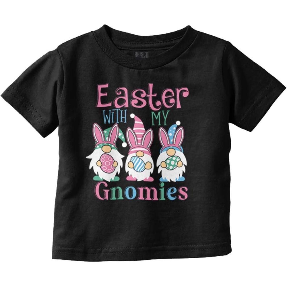 imageCute Funny Easter with My Gnomies Toddler Baby Girl T ShirtBlack