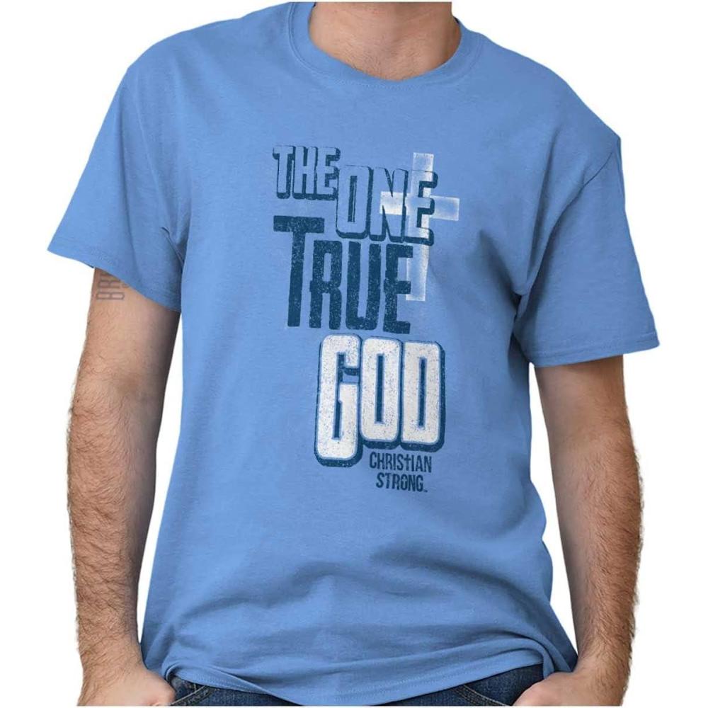 imageOne True God Christian Cross Graphic T Shirt Men or WomenCarolina Blue