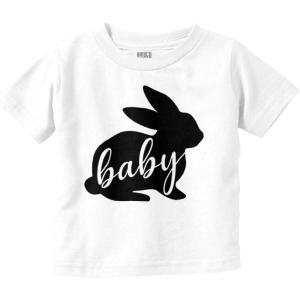 Cute Easter Bunny Baby Spring Rabbit Toddler Baby Girl T Shirt(White)