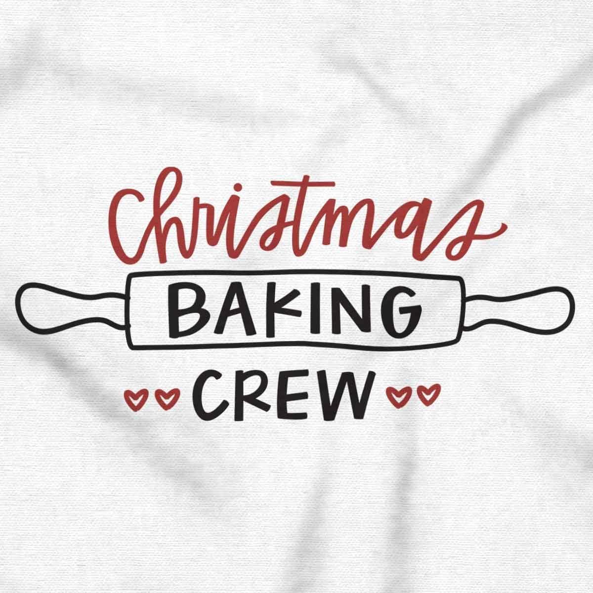 imageBrisco Brands Christmas Baking Crew Rolling Pin Sweatshirt for Men or WomenWhite