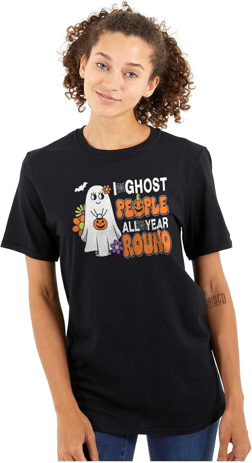 imageBrisco Brands Cute I Ghost People All Year Round Womens Graphic T Shirt TeesBlack