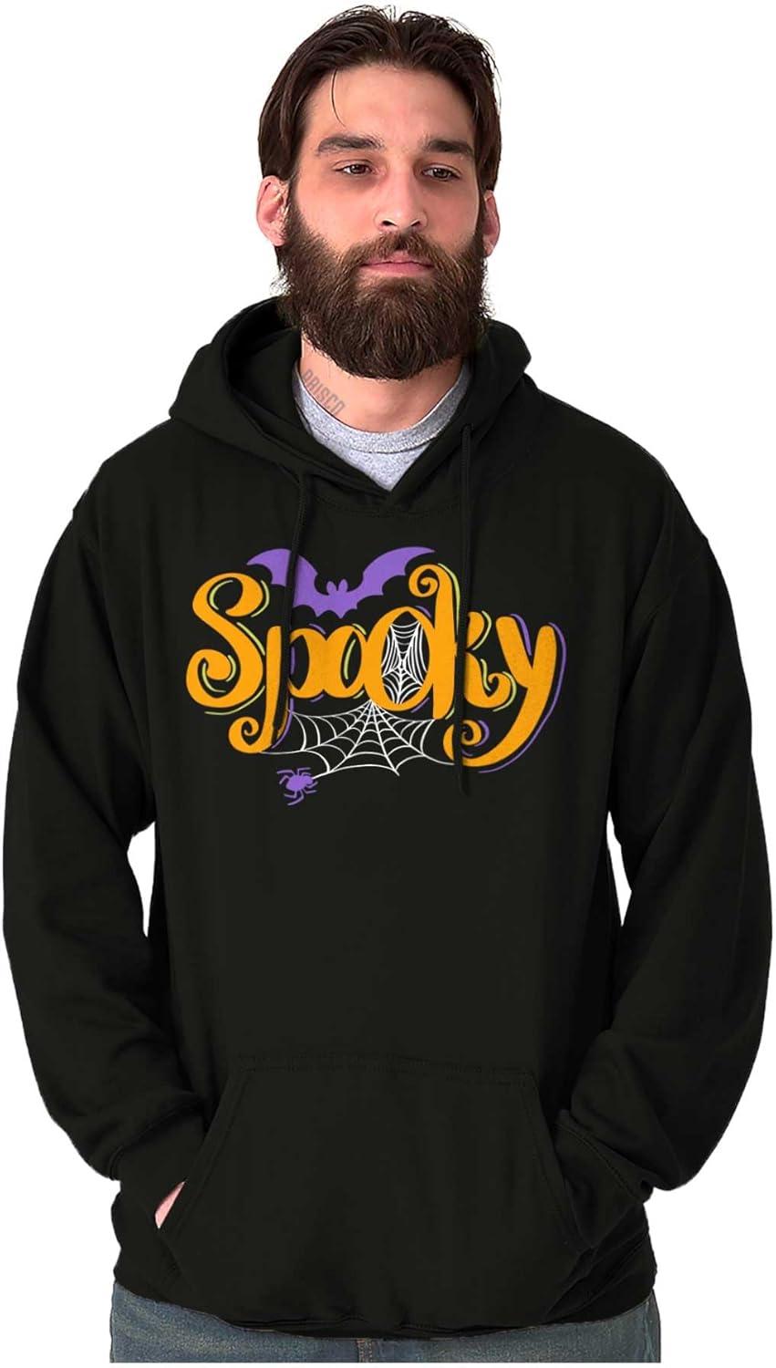 imageBrisco Brands Cute Spooky Halloween Spider Web Hoodie Sweatshirt Women MenBlack