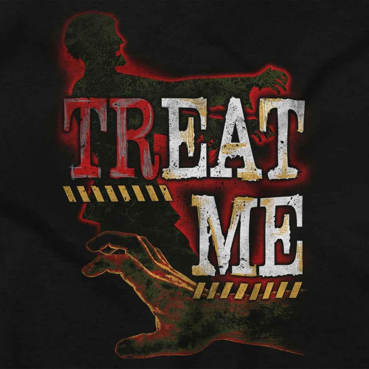 imageBrisco Brands Funny Halloween Zombie Pun Treat Me Hoodie Sweatshirt Women MenBlack