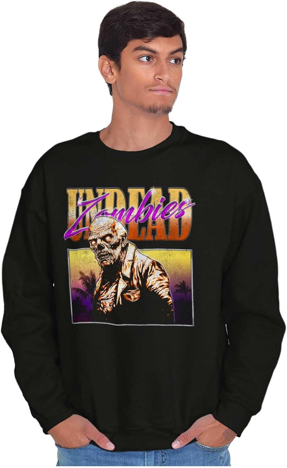 imageBrisco Brands Halloween Horror Undead Zombie Sweatshirt for Men or WomenBlack