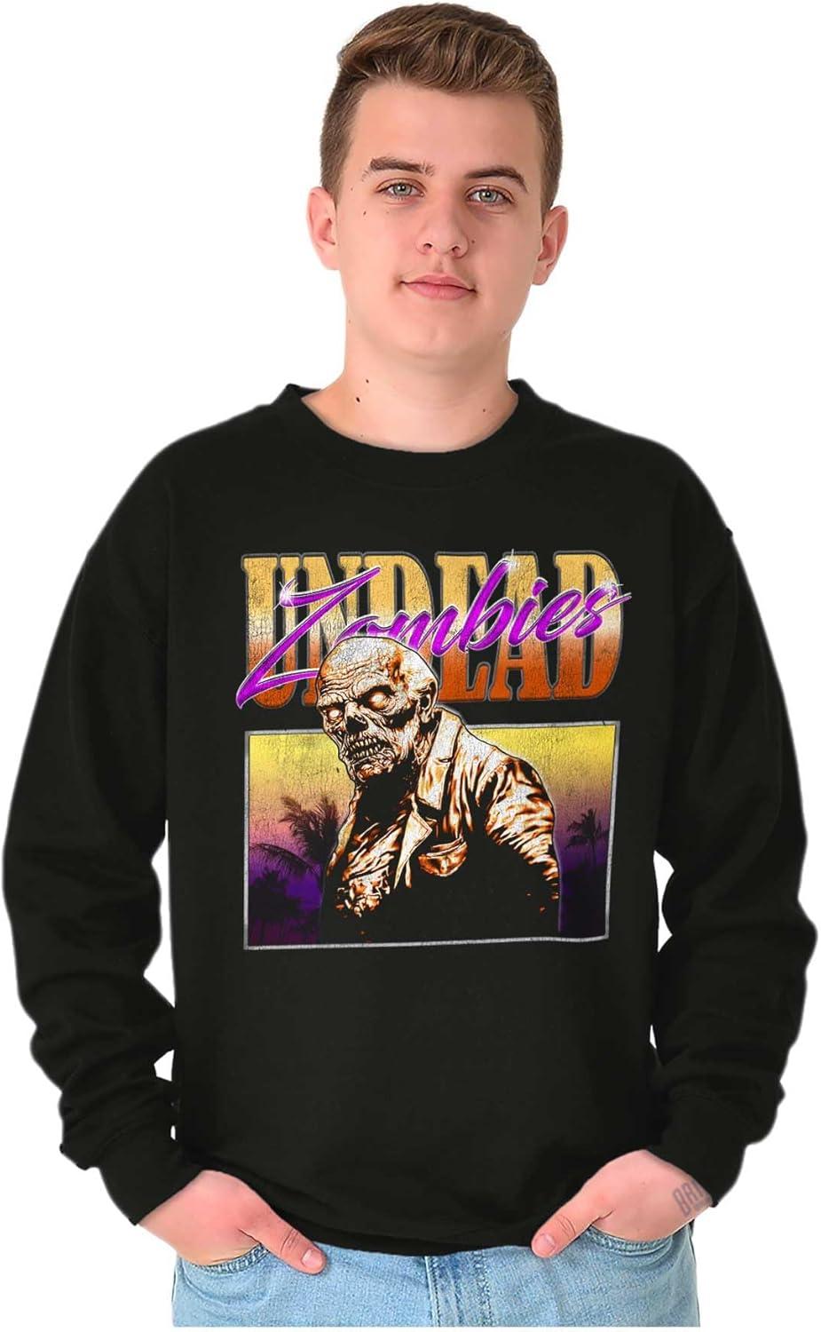 imageBrisco Brands Halloween Horror Undead Zombie Sweatshirt for Men or WomenBlack