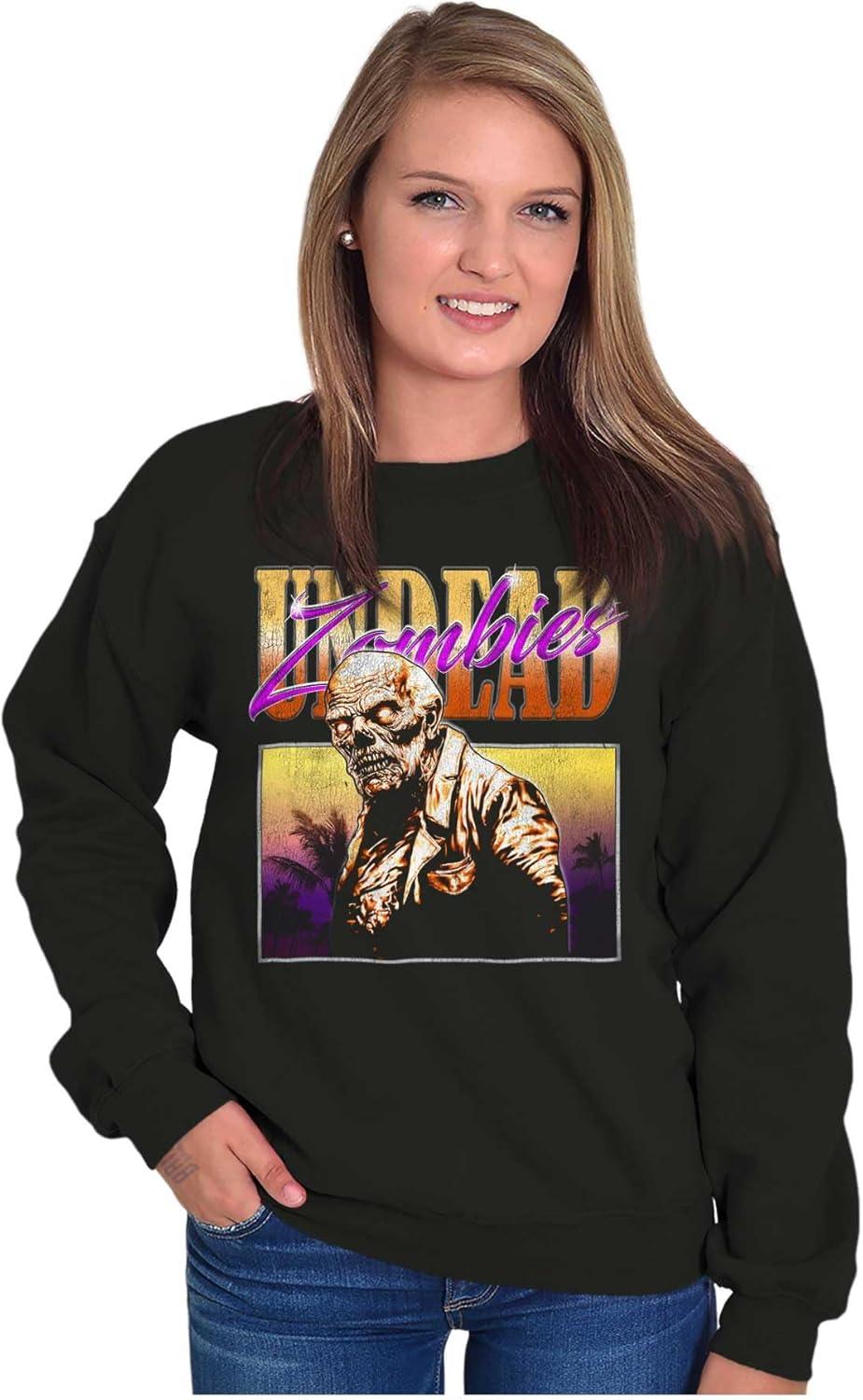 imageBrisco Brands Halloween Horror Undead Zombie Sweatshirt for Men or WomenBlack