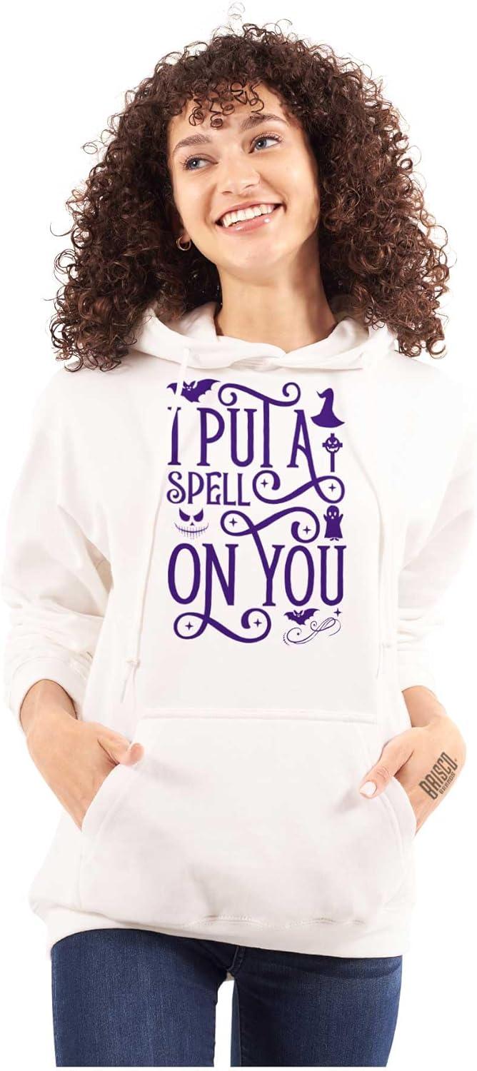 imageBrisco Brands Halloween I Put A Spell On You Witch Hoodie Sweatshirt WomenWhite