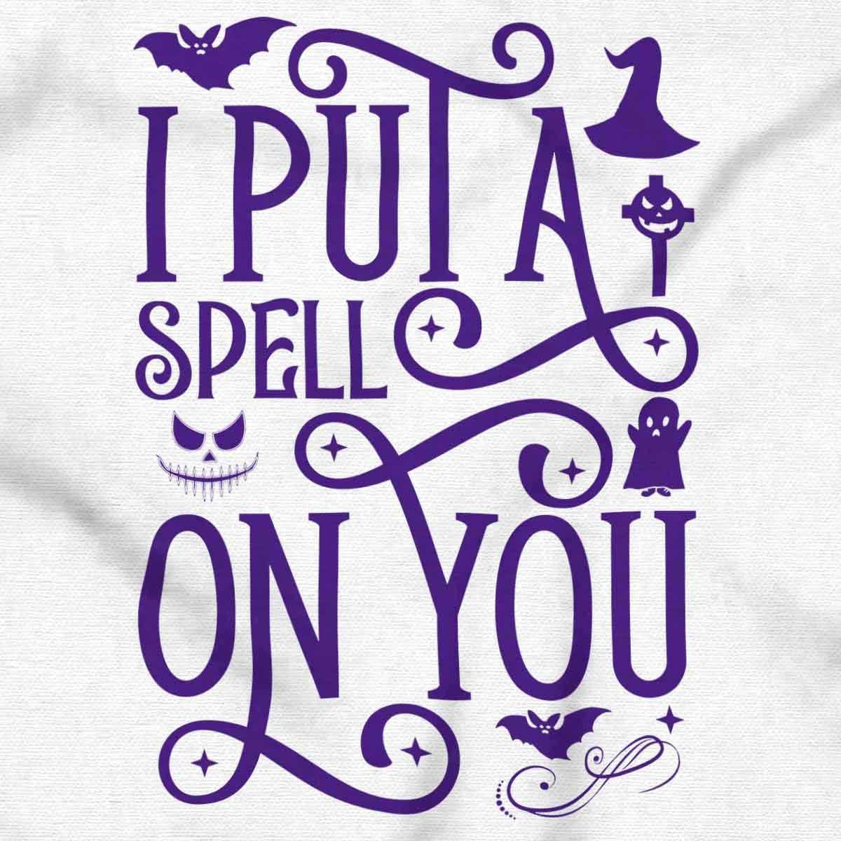 imageBrisco Brands Halloween I Put A Spell On You Witch Zip Hoodie Sweatshirt WomenWhite