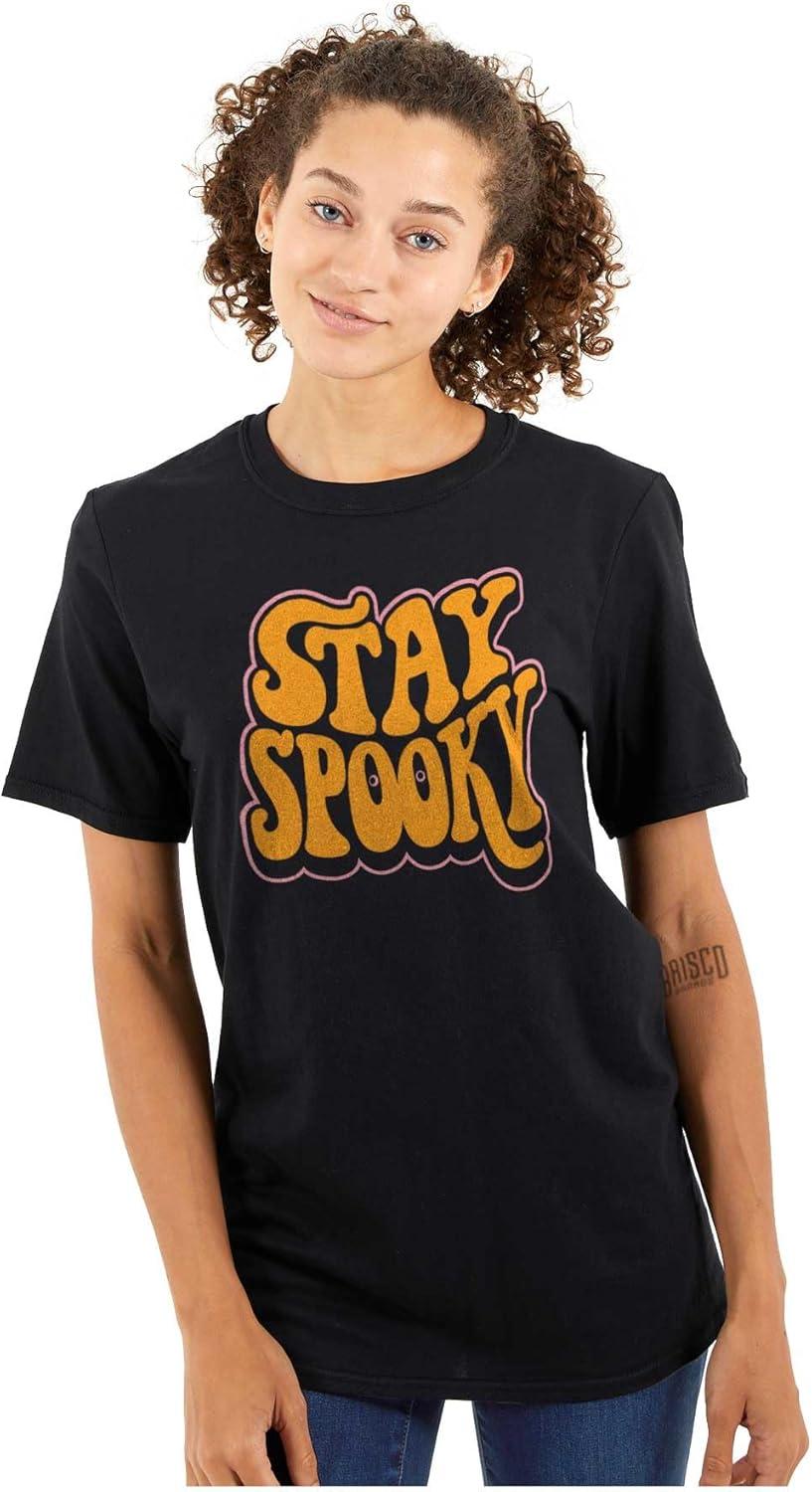 imageBrisco Brands Halloween Stay Spooky Trick Or Treat Graphic T Shirt Men or WomenBlack