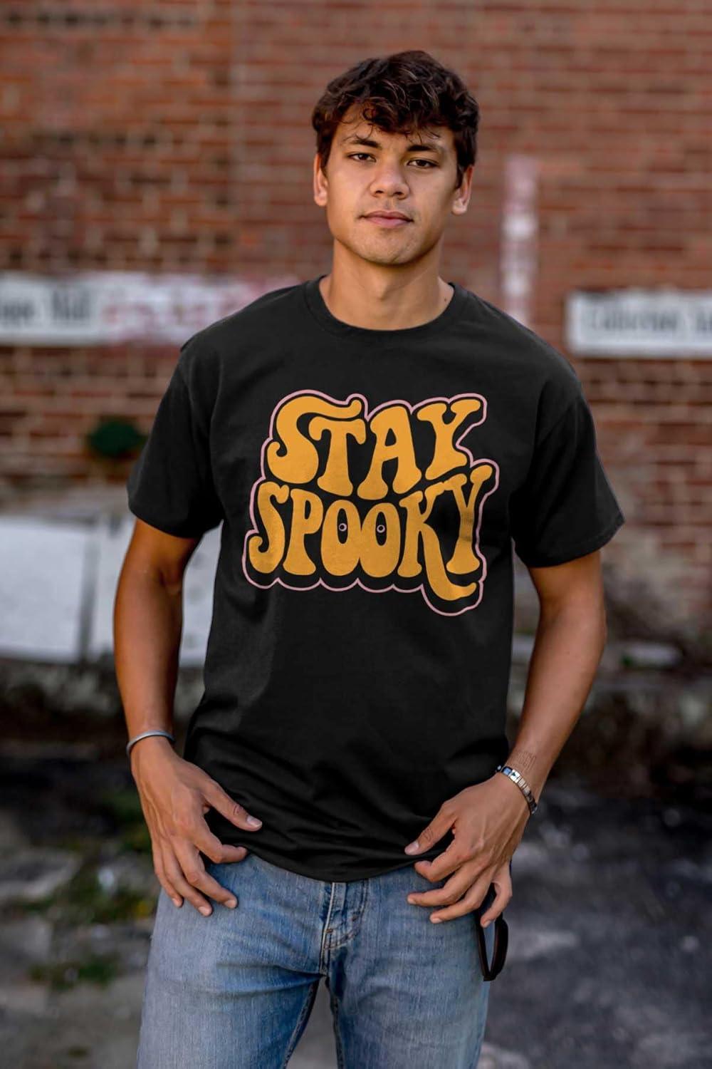 imageBrisco Brands Halloween Stay Spooky Trick Or Treat Graphic T Shirt Men or WomenBlack