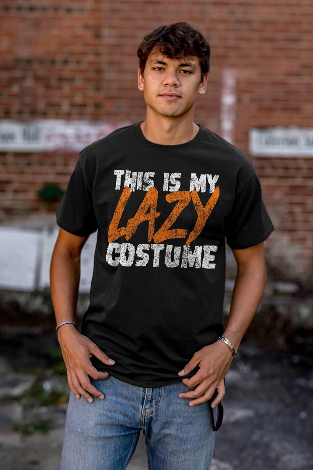 imageBrisco Brands This is My Lazy Halloween Costume Graphic T Shirt Men or WomenBlack