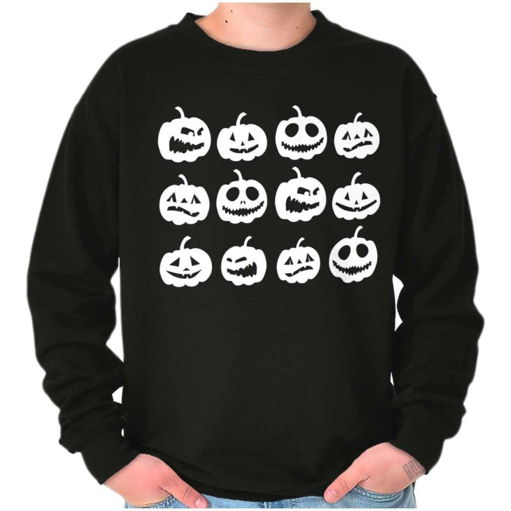 imageBrisco Brands Funny Halloween Jack O Lanterns Sweatshirt for Men or WomenBlack