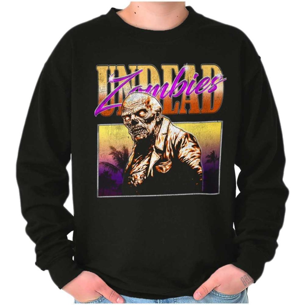 imageBrisco Brands Halloween Horror Undead Zombie Sweatshirt for Men or WomenBlack
