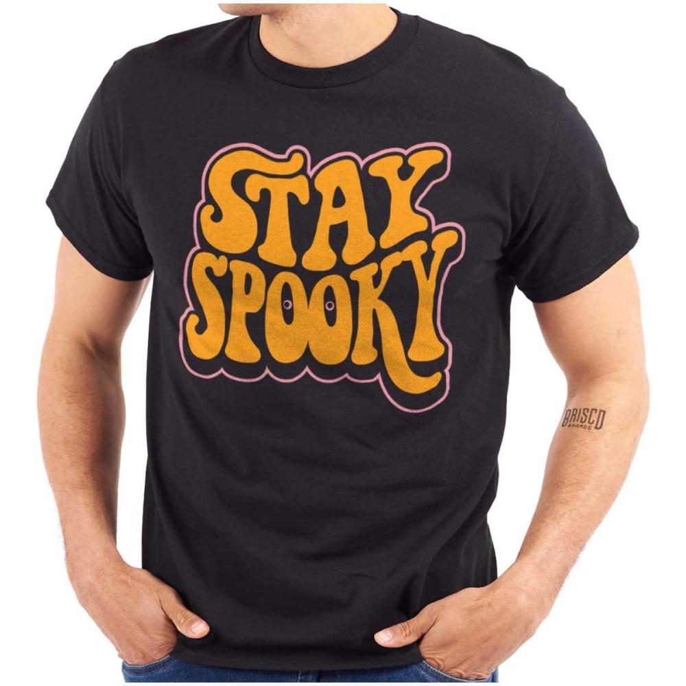 imageBrisco Brands Halloween Stay Spooky Trick Or Treat Graphic T Shirt Men or WomenBlack