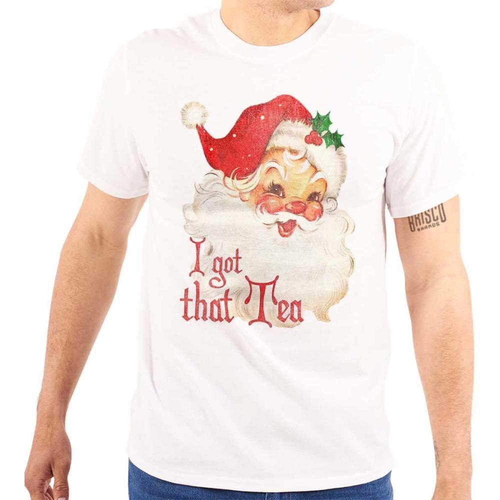 imageChristmas Santa I Got That Tea Graphic T Shirt Men or WomenWhite
