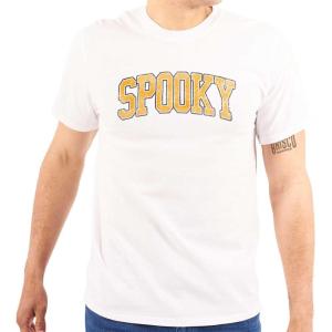 Brisco Brands Halloween Spooky Trick or Treat Graphic T Shirt Men or Women(White)