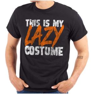 Brisco Brands This is My Lazy Halloween Costume Graphic T Shirt Men or Women(Black)