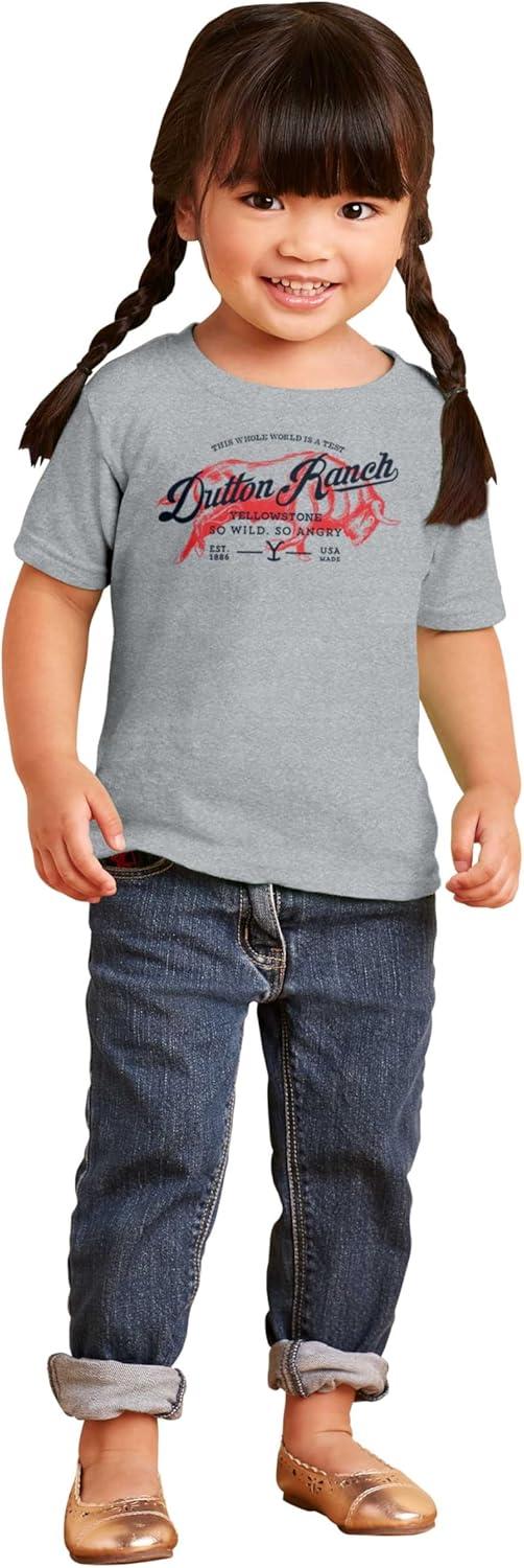 imageYellowstone Ranch So Wild So Angry Toddler Boy Girl T ShirtHeather