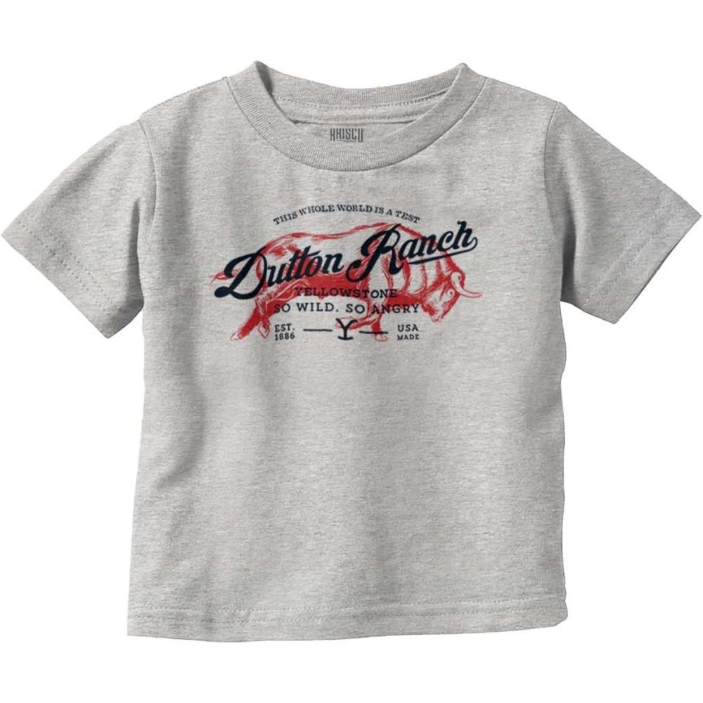 imageYellowstone Ranch So Wild So Angry Toddler Boy Girl T ShirtHeather