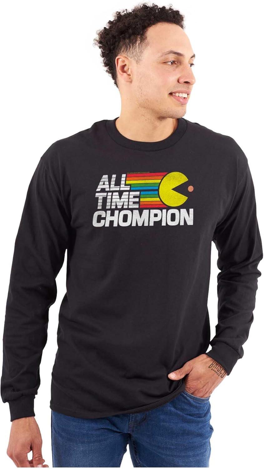 imagePacman Champion Hungry Foodie Long Sleeve Tshirt Men WomenBlack