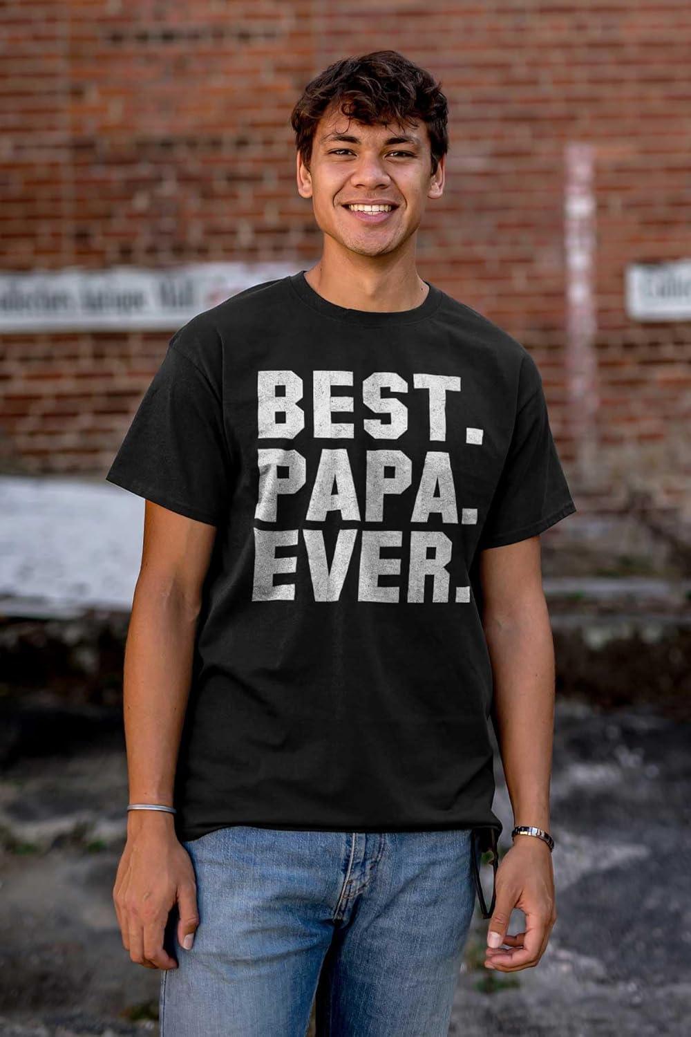 imageBest Papa Ever Worlds Coolest Father Mens Graphic T Shirt TeesBlack