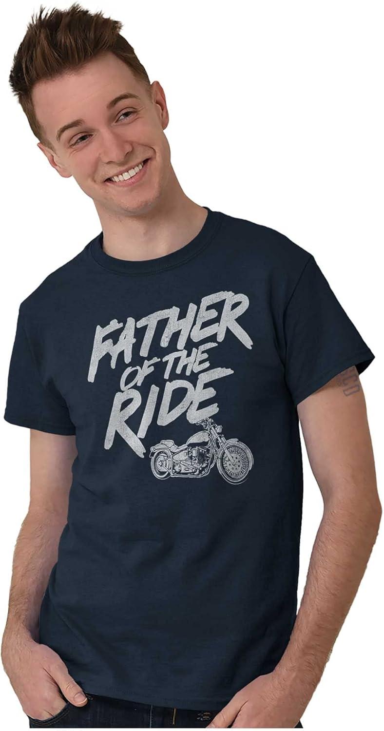 imageBiker Dad Father of Ride Motorcycle Mens Graphic T Shirt TeesNavy