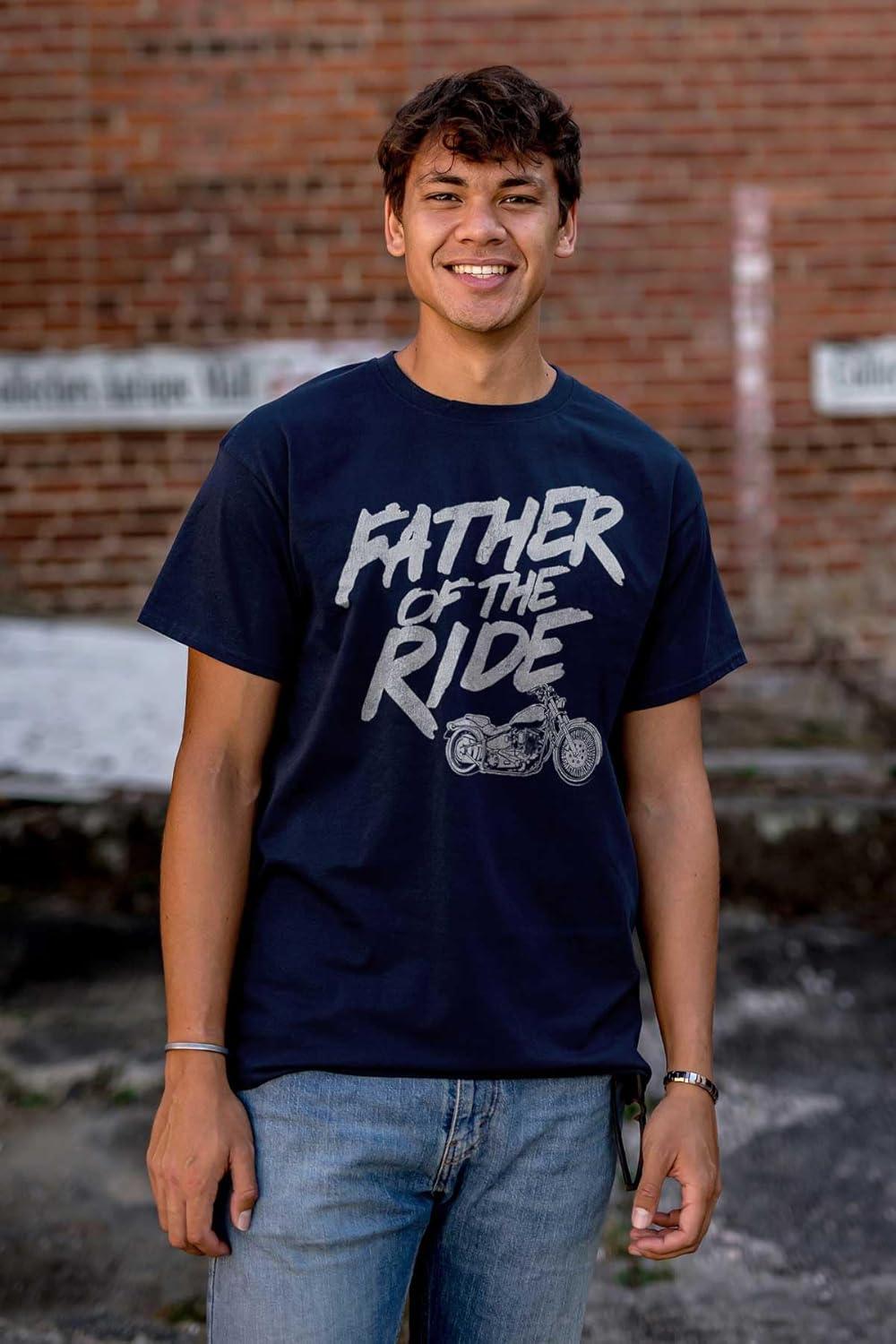 imageBiker Dad Father of Ride Motorcycle Mens Graphic T Shirt TeesNavy