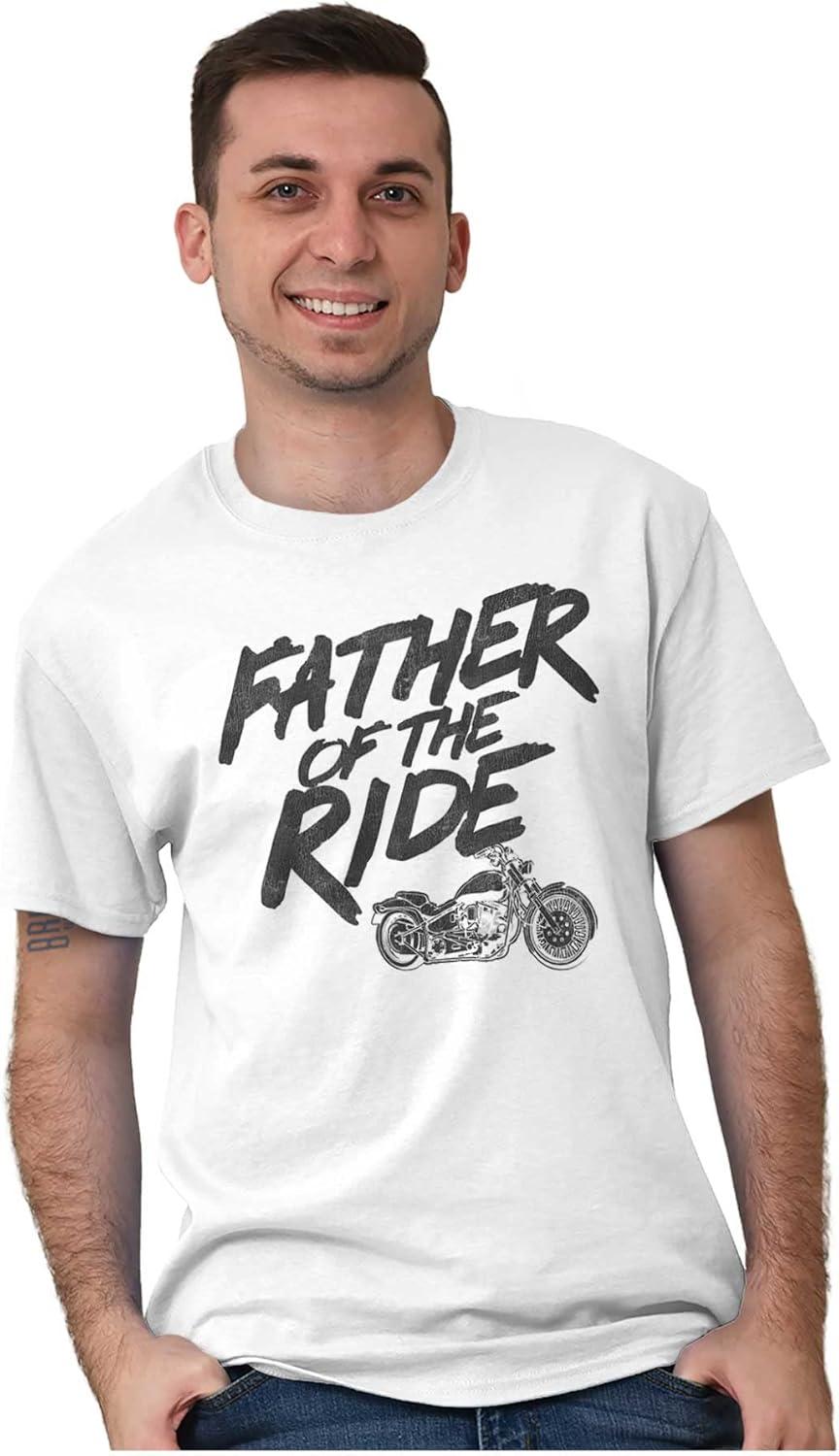 imageBiker Dad Father of Ride Motorcycle Mens Graphic T Shirt TeesWhite