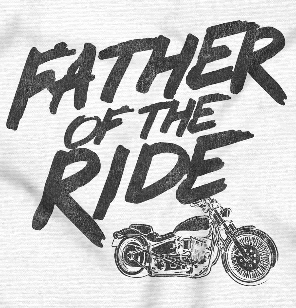imageBiker Dad Father of Ride Motorcycle Mens Graphic T Shirt TeesWhite